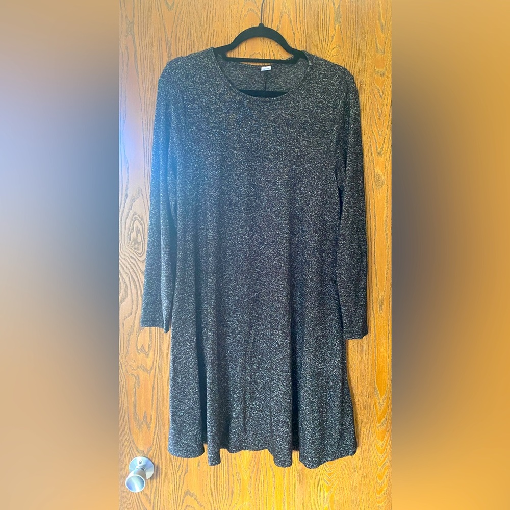 Old Navy Long Sleeve Grey Swing Dress